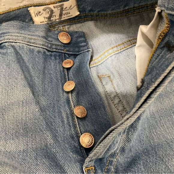 Free People Maggie Mid-Rise Straight Leg distress crop Jeans - Picture 4 of 5